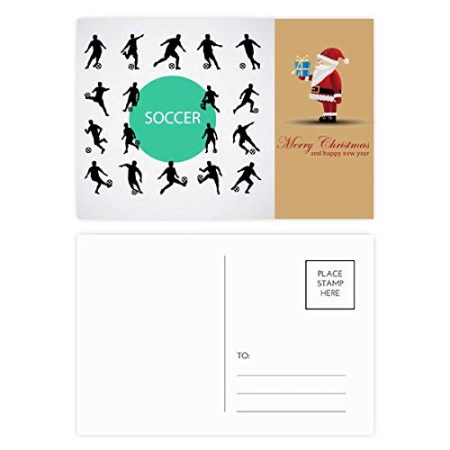 Cartes postales de football Père Noël en carton épais pour une écriture fluide sans bavure