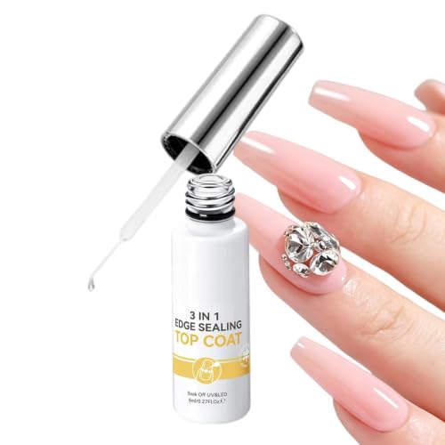 Top Coat de Gel Transparente 8ml gel sellador de bordes de secado rápido para uñas