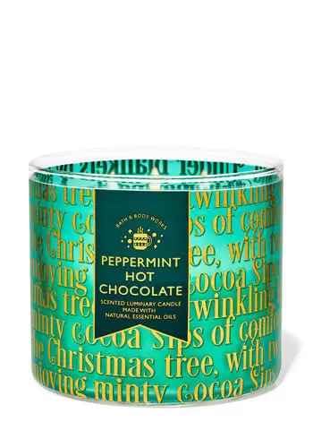 White Barn Peppermint HOT Chocolate 3-Wick Candle 14.5 Ounce