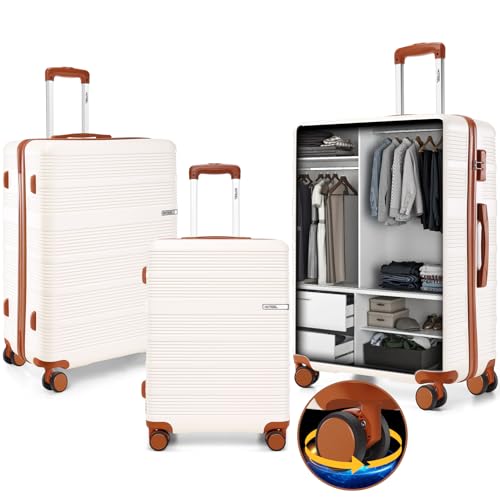 Hoteel 3-Piece Luggage Set, ABS+PC, TSA Lock, 20/24/28 Inch