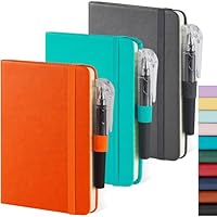 Bafiwu Mini-notitieboek, 2 stuks, A6, 9,5 cm x 14,5 cm, notitieboek, klein, met pennenhouder, zwart PU-leer, voor notities, boodschappenlijstjes, werknotitieboeken