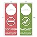 Vacant Occupied Sign,2Pack for Home Office Restroom Conference Hotles Hospital,Door Hanger Sing Tells Whether Room Vacant or Occupied, 9'' x 3''