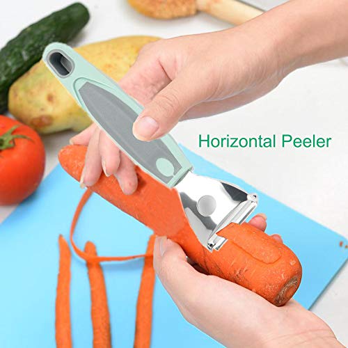 Figerle Vegetable Peelers Graters For Kitchen Set, 4-Pcs Sharp Stainless Steel Peelers Graters For Potato, All Fruits & Veggie #TOP4