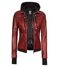 Tralee Hooded Maroon Leather Jacket