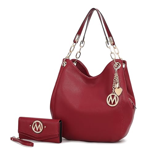 Image of MKF Collection Hobo Bag for Women & Wristlet Wallet, Vegan Leather Shoulder Bag Handbag Purse by Mia K.