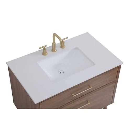 Elegant Decor 36 Inch Bathroom Vanity In Walnut Brown #TOP4