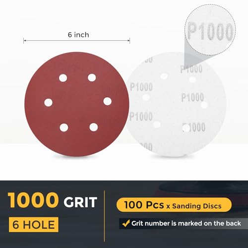 Disques abrasifs 150 mm grain 1000 pour ponçage bois et métal