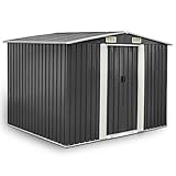 4 Belüftungsöffnungen im Firstbereich; Kantenschutz an den Dachecken; zur Lagerung von Gartengeräten, Gartenmöbeln, Fahrrädern