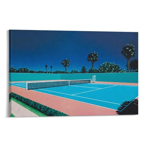 Court de tennis tropical par Hiroshi Nagai - Poster déco murale 40x60