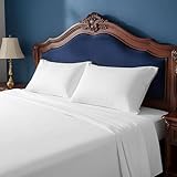 Simple Deluxe 4-Pc King Sheet Set - Super Soft Microfiber, Breathable Wrinkle & Fade Resistant Hotel Luxury Bedding, Deep Pocket Cooling Sheets, White