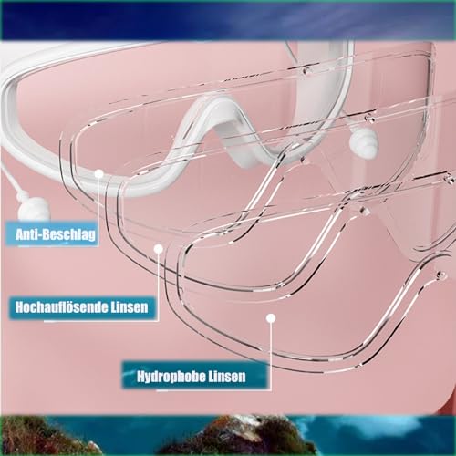 Lunettes de natation panoramique adulte pour nager sans buée en mer ou bassin