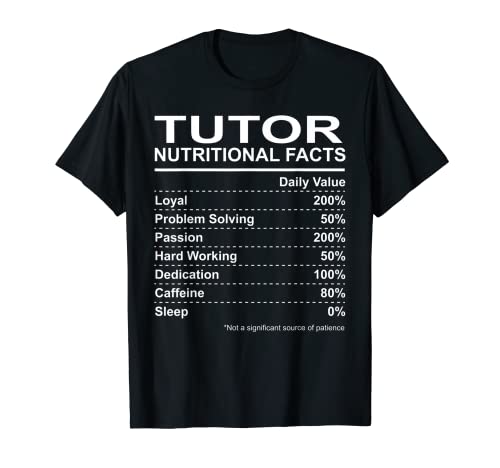 Datos nutricionales del tutor Camiseta