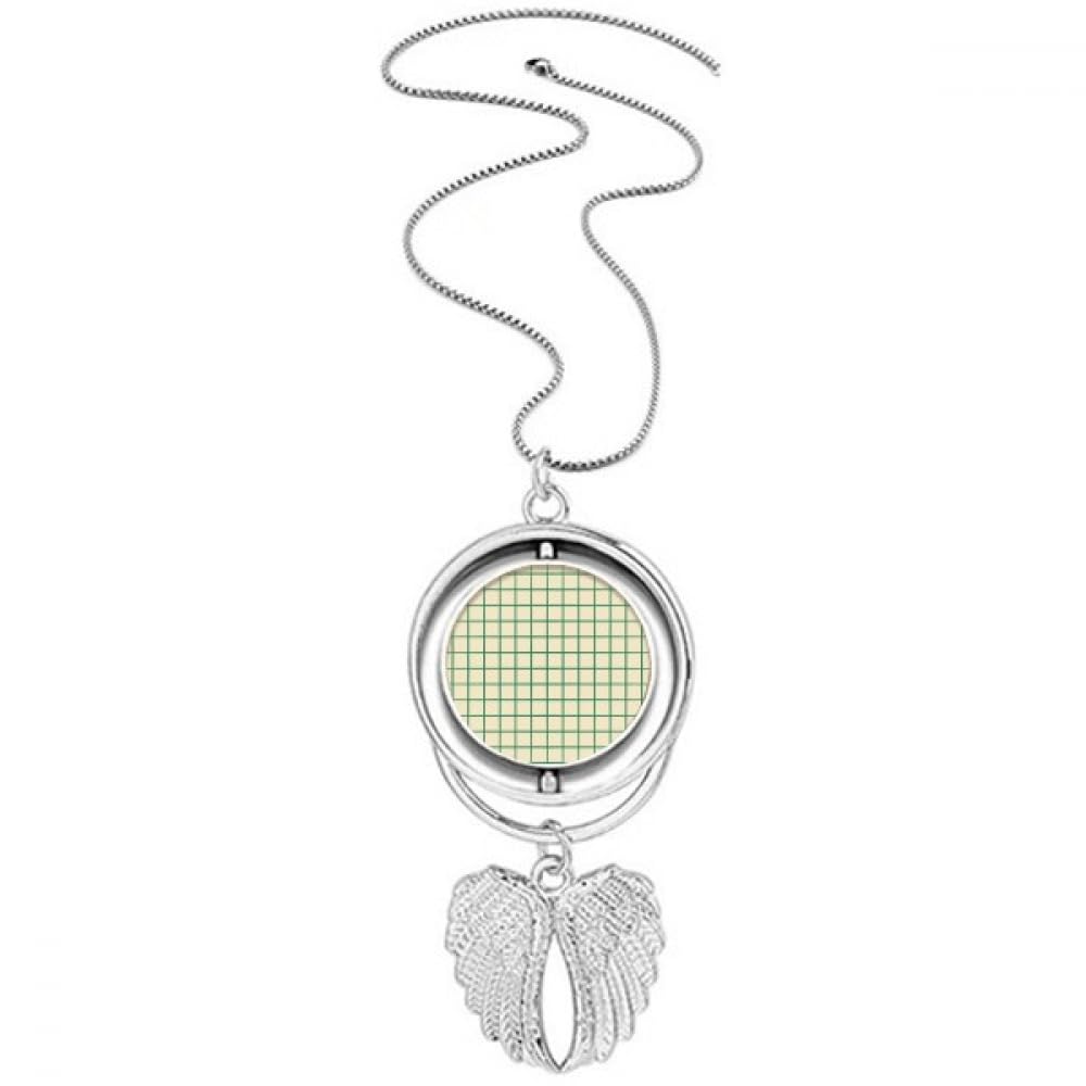 Collier ailes d'ange rotatif blanc et vert aux finitions soignées - 4