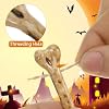 EXCEART 20pcs Mini Skeleton Bones Simulation Plastic Bone White Fake s Prop Skull Pendant Charm Artificial Ornaments Hanging Decor DIY Human Skeleton Costume
