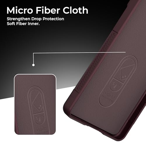 Image of A rtistque Back Cover Case for Oppo Reno 10 5G / Oppo Reno 10 Pro 5G |with Inner Fabric|Liquid Stripe Silicone|Camera Protection|Anti Slip Grip|Oppo Reno 10 5G Back Cover - Maroon