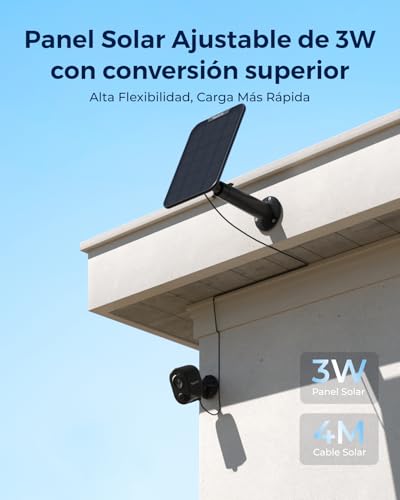 Miniatura 4 de Reolink 5mp Camara De Vigilancia Wifi Exterior Con Batería Recargable, Solar Cámara Wifi De 2,4 5 Ghz, Visión Nocturna Color, Detección Smart, Compatible Con Alexa, Argus 3 Pro Negro Panel Solar