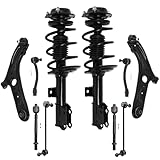 Abrillvt Struts Shock suspension kit for 2011 2012 2013 2014 2015 2016 for Hyundai Elantra Front Complete Struts Assembly Control Arm and Ball Joint Assembly Stabilizer Bar Link Kit Tie Rod End 10 Pcs
