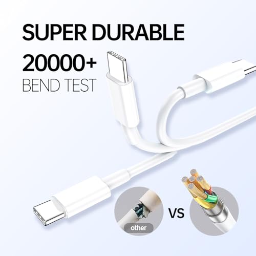 Long USB C to Type C Charger Cable 10ft, 10 Foot USB-C to C Fast Charging Power Cord 10 feet for Apple iPhone air/17/16/16e/15/15 Pro Max/Plus,iPad Pro/air/mini/ 12.9/11/10, 6/5/4/3/2/1 Generation