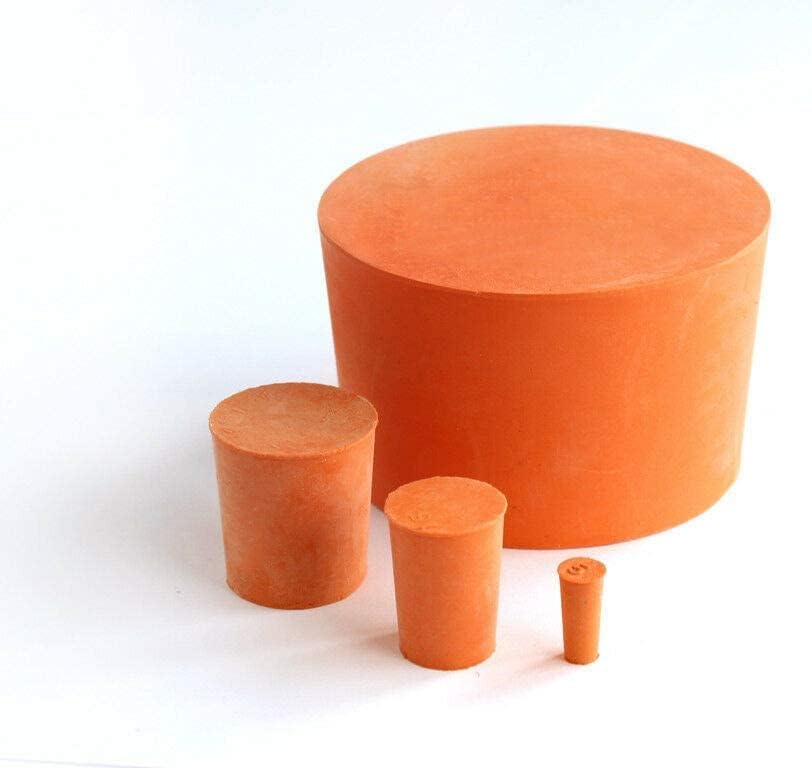 Red Natural Rubber Bungs RB033 / Stopper No 33 for Tubes & Bottles (10 pcs)