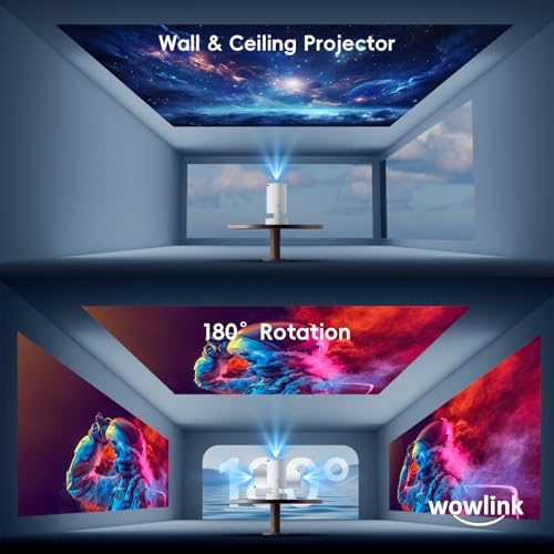 Image of [Built-in App & 2026 Upgraded] Mini Projector with WiFi 6 and Bluetooth 5.4
