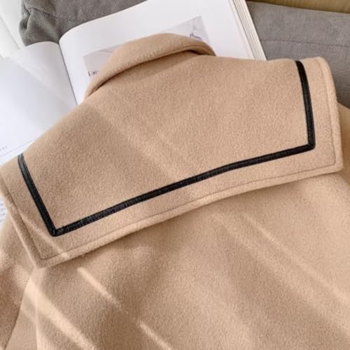 Girls' Stylish Winter Coat – Warm Double-Breasted Jacket with Toggle Buttons4