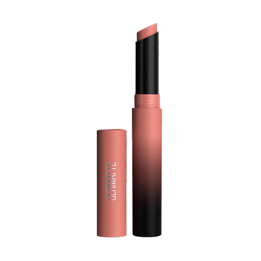 New York Lipstick, Matte Finish, Bold Colour, Enriched With Jojoba Oil, Color Sensational Ultimattes, 699 More Buff, 1.7 g