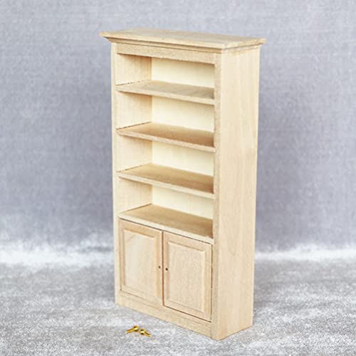 Toyvian 1 12 Dollhouse Furniture Wooden Dollhouse Bookshelf Cabinet Dollhouse Miniature Furniture Diy Dollhouse Accessories Unfinished Dollhouse Furniture #TOP5