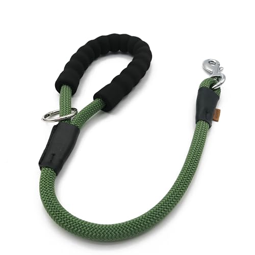 Dog Leash Braided Rope Traction  Walking Training Lead for Mediumlarge Dogs 12  2ft Dark Green  Cucciolini Doodles Dog leash braided rope traction  walking training lead for mediumlarge dogs 12  2ft dark green   cucciolini doodles