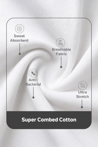 Image of Van Heusen Men's White Cotton Vest - Pack of 1 |Antibacterial 100% Combed Cotton | Moisture‑Wicking, Stay‑Fresh Technology, Soft Handfeel | Extended Length |Doesn't lose shape | Regular Fit Sleeveless Innerwear | Style 10071
