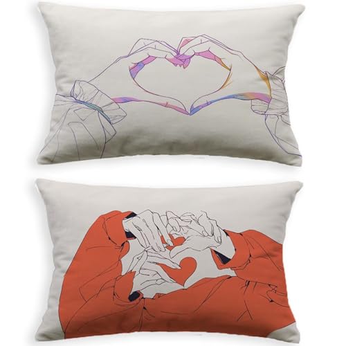 Housse de coussin amour velours blanc pour une chambre chaleureuse