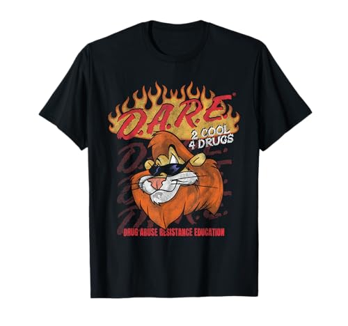 D.A.R.E. America 2 Cool 4 Drugs Flame Logo Daren PSA T-Shirt