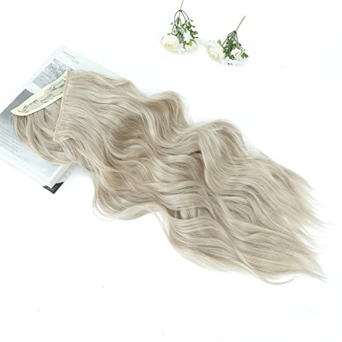 Fine Plus Invisible Wire Hair Extensions With Transparent Wire Adjustable Size 2 Clips Long Wavy Line Secret Hairpiece 16 Inch #TOP7