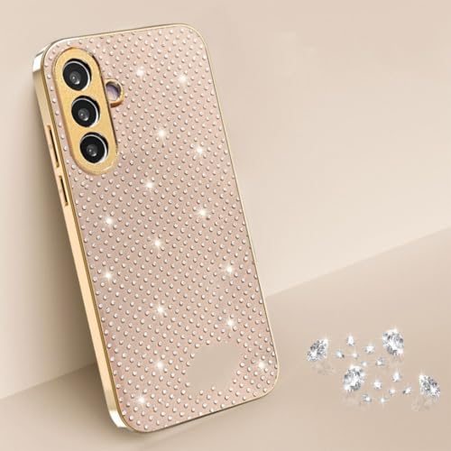 Coque silicone Galaxy A36 5G transparente avec strass brillant et bords électroplaqués