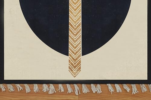Tapis bohème en coton pour chambre et salon moderne lavable
