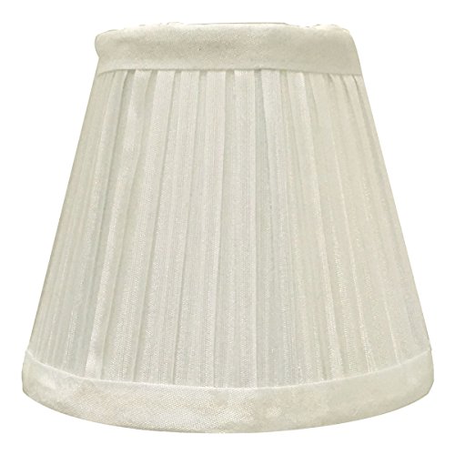 Royal Designs, Inc. CSO-1030-5WH Box Pleat Empire Chandelier Shade, 3 x 5 x 4.25, White