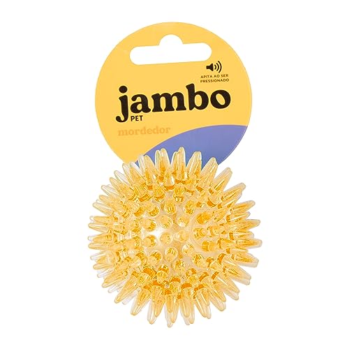 JAMBO PET Bolinha Para Cachorro Com Espinhos Macios Pequena Com Som Ideal Para Atividade Física, Fac
