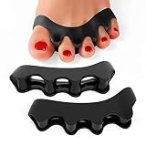 Welnove 8 Pack - Toe Separator - Toe Straightener - Bunion Corrector for Women Men Overlapping Toes