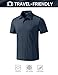JMIERR 2026 Mens Casual Knit Polo Shirts Stretchy Old Money Textured Short Sleeve Dress Golf Shirts Navy Blue