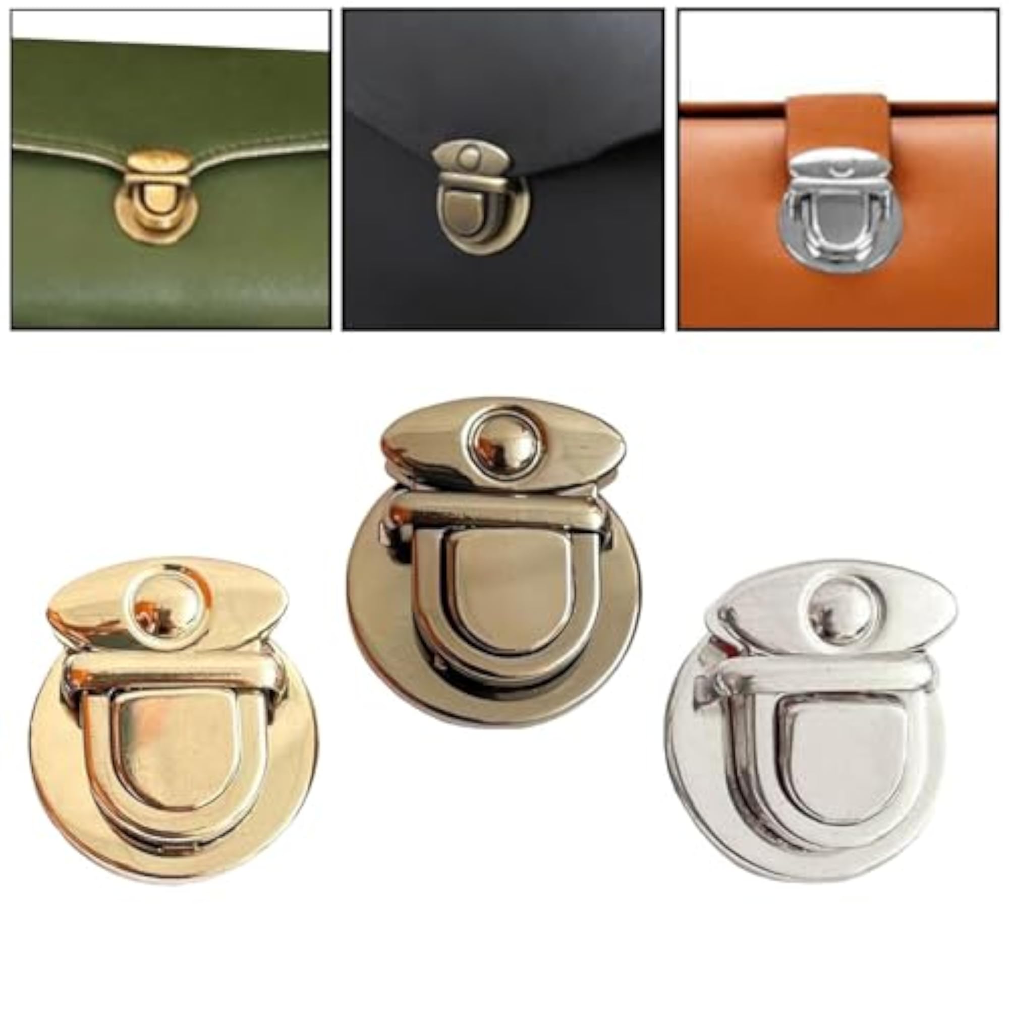 5 Pieces Tuck Lock Clasp Bag Lock for Handbags