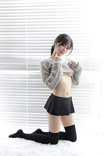 超マイクロミニスカート Aラインスカートセクシー レディース 美尻 ミニ丈 コスプレ 裏地なし (ブラック) - 画像5