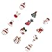 12Pcs Christmas Brooch Pins Decor Jewelry Gift For Kids Girls Fashion Brooch Practical