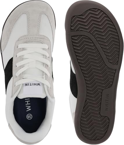 Image of WHITIN Women's Wide Toe Box Barefoot Shoes Minimalist Sneakers W601 | Breathable Mesh Comfort, Natural Walking Feel, Cool All-Day Wear, Daily Walking, Shopping, Travel,Weekend Getaways