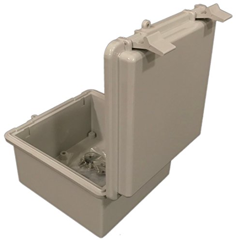 Bud Industries Nbb-15240 Style B Plastic Outdoor Nema Box With Solid Door 5.9" L X 5.9" W X 3.56" H, Gray #TOP3