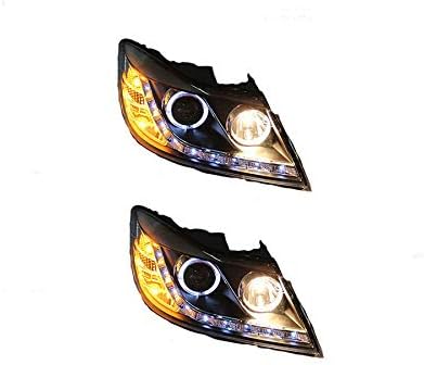 2PCS Headlight Assemblies For Skoda Octavia 2009-2012 Bi-Xenon Lens Projector Double Beam Xenon HID KIT With LED Daytime Running Lights