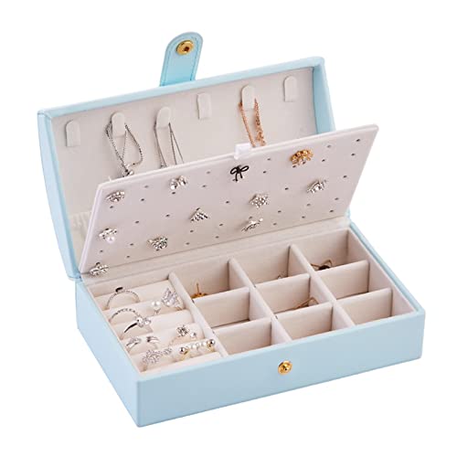 YJYJY Joyero Caja de joyería portátil Pendientes Collares Anillos Organizador de Joyas Divisor extraíble Caja de Almacenamiento de joyería Organizador de Joyas