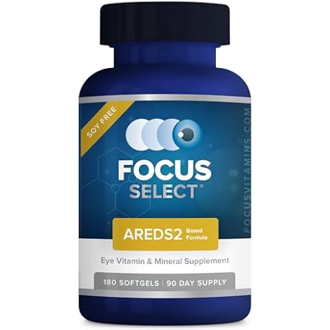 Focus Select Soy Free AREDS2 Based Eye Vitamin-Mineral Supplement - AREDS2 Based Supplement for Eyes (180 ct. 90 Day Supply) - AREDS2 Based Low Zinc Formula - Eye Vision Supplement and Vitamin, 1 Pack Cover