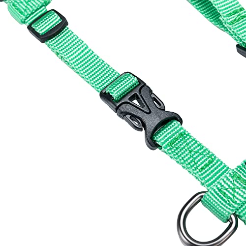 EXCELLENT ELITE SPANKER Adjustable Cat Harness No Pull Kitten Harness Nylon Easy Pet Harness for Small Kitten & Dogs Walking Hiking Green Red Purple(GRN) - Image 3
