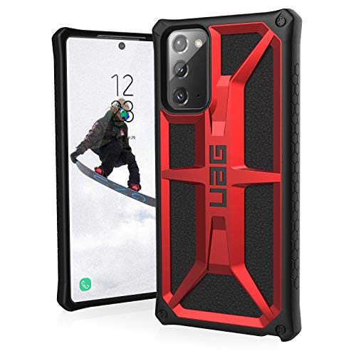 Urban Armor Gear Monarch Hülle Samsung Galaxy Note20 (5G) (6,7'' Zoll) [Offiziell Designed for Samsung Zertifiziert, 5-Schichten-Schutz, Wireless-Charging (Qi) kompatibel] rot (Crimson)