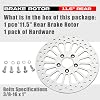 11.5''Rear Brake Rotor for Harley Davidson Touring Sportster Dyna and Early Super Glide Softail Great Performance Superior Heat Dissipation Brake part, Mirror-Polished Stainless Steel Rotors