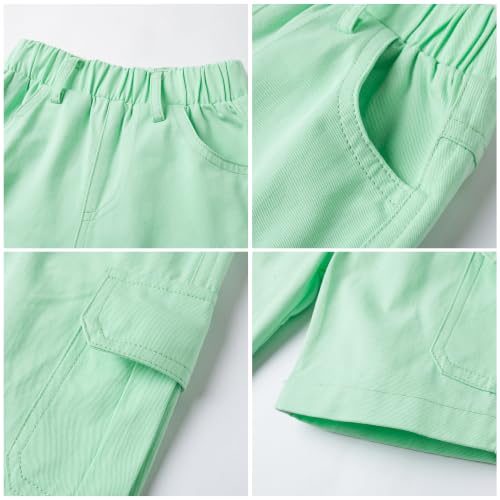 Shorts cargo de sarga para niños que necesitan ropa resistente 4